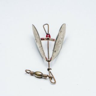 Extremely Rare Antique 1898 Pflueger Willowleaf Double Spinner Lure