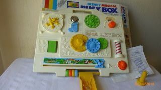 Vintage Child Guidance Disney Musical Crib Busy Box Crib Toy 1977 Prop 7