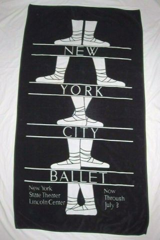 Edward Gorey Rare Vintage York City Ballet Beach Towel 1970 