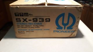 PIONEER SX - 939 VINTAGE STEREO RECEIVER 9