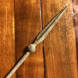 Ancient Greek Or Viking Style Bronze Spear Point Dagger Arrow Head European Old