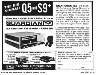 Pearce Simpson Guardian23 tube CB radio transceiver near late model vintage 6