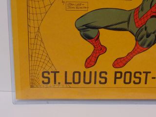 Vtg 1977 THE SPIDERMAN MARVEL COMICS STAN LEE ST.  LOUIS POST SIGN POSTER 6