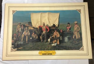 Vintage Rare Bianchi Leather Poster Print Ad 1982 Cowboys Large 24 X 36