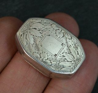 Georgian 1810 Solid Silver Vinaigrette With Sponge