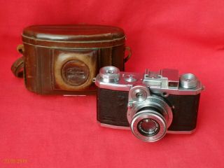 Rare Vintage Zeiss Ikon Nettax 538/24 Rangefinder Camera & Case.  Tessar 2.  8 Lens