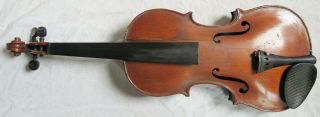 (after) Gasparo Da Salo Violin Single Board Tiger Maple Back Vtg Old Antique