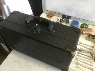 Typewriter Repair Tool Box Rare / Tools Wenches Benders Spring Hooks Pliers 9