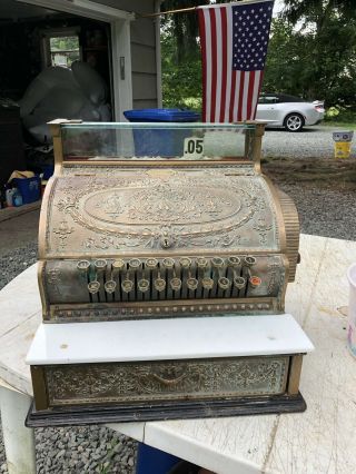 Antique Brass National Cash Register Ncr Bronze Jacob Bros