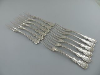 12 Berry Forks Louix Xv 1891 Whiting Sterling Silver 4 - 1/2 " Monogrammed