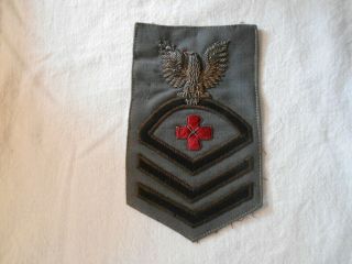 Vintage Wwii U.  S.  Navy Chief Petty Officer Pharmacist Mate Insignia Tropical
