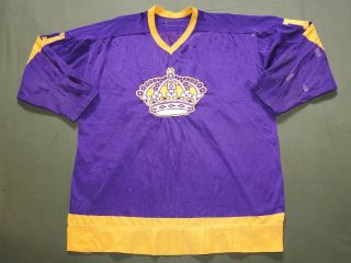 Vtg ' 67 - 69 LA KINGS LOWELL MACDONALD 11 GAME WORN DURENE HOCKEY JERSEY NHL 2