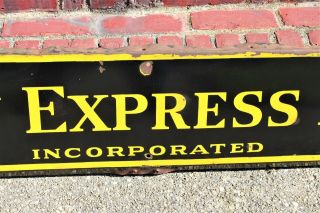 Railway Express Agency Porcelain Sign Railroad Collectible Vintage