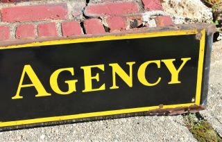 Railway Express Agency Porcelain Sign Railroad Collectible Vintage 3