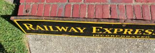 Railway Express Agency Porcelain Sign Railroad Collectible Vintage 5