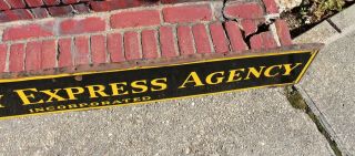 Railway Express Agency Porcelain Sign Railroad Collectible Vintage 6