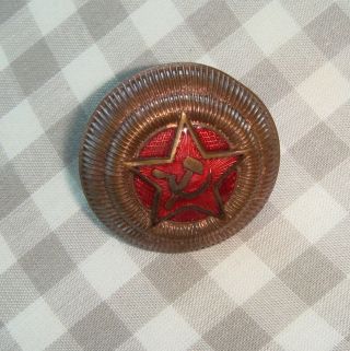 Ww2 Soviet Military General Cap Badge Ussr Rare