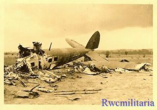 Black Cross Down Shot Down Luftwaffe He - 111 Bomber W/ Kia Graves; Poland (1)