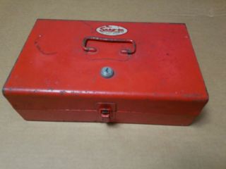 Vintage Snap On Kr - 65b Small Rare Tool Box Usa Finish Metal Box