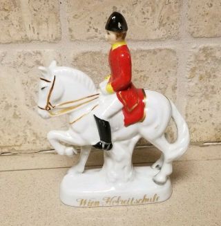 Wien Hofreitschule Levade Lipizzaner Spanish Riding School Porcelain Horse Vtg