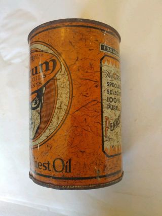 Vintage White & Bagley empty OILZUM MOTOR OIL CAN 1 quart early can 2