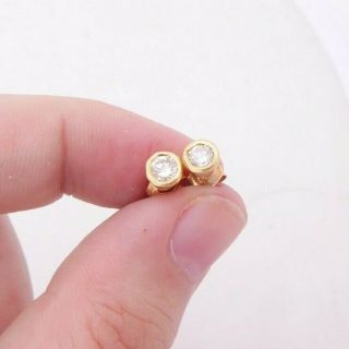 18ct Gold 40 Point Diamond Earrings,  Stud
