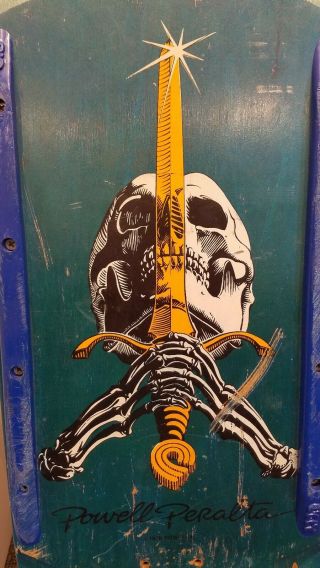 Vintage Powell Peralta - Sword and Skull - Ray Rodriguez skateboard deck. 9