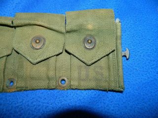 WWII US M1923 M1 Garand Cartridge Belt,  10 Pouches 3