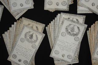 RARE Ottoman Empire ' s document paper thugra Antique 4