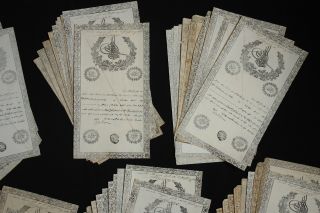 RARE Ottoman Empire ' s document paper thugra Antique 6
