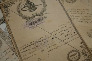 RARE Ottoman Empire ' s document paper thugra Antique 8
