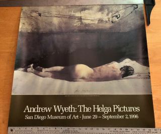 Signed Andrew Wyeth Poster The Helga Pictures San Diego Museum Of Art Rare