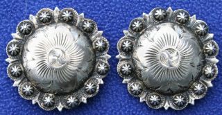 Vintage Vogt Sterling Silver Berry Western Bridle Headstall Conchos