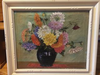 Painting Still Life Incredible Rare Find 20” X 24” Dwight C.  Holmes