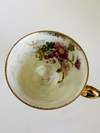 Vintage Tea Cup and Saucer Set Floral Pattern Made in Japan Mid Century Modern 4