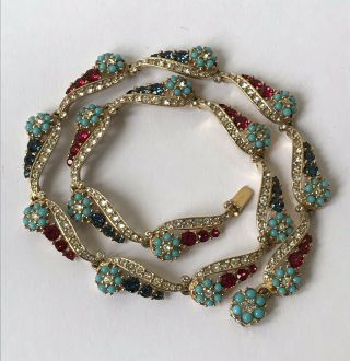 Vintage Jewellery CINER Signed Parure Necklace Earrings & Brooch Pin 4