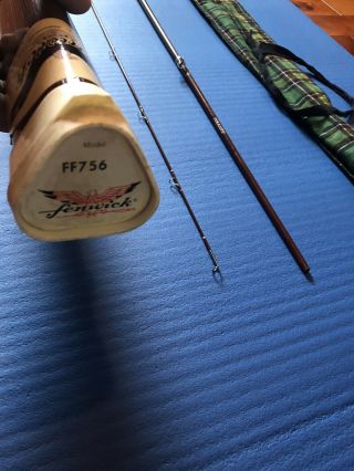 Vintage Fenwick FF756 Fiberglass Fly Rod 7 ' 6 