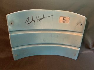 Rickey Henderson Autographed " Old Yankee Stadium " Seat Back Vintage York