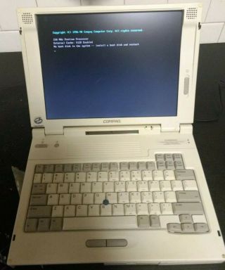 Compaq Lte 5400 Series 2880f Laptop Computer With Power Cord Vintage 1997