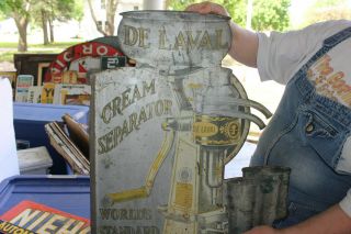 Rare Vintage c.  1910 De Laval Cream Separator Farm 2 Sided 28 