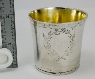 Rare Swedish Silver Toasting Cup With 1778 1/3 Riksdaler Coin Gustav Iii