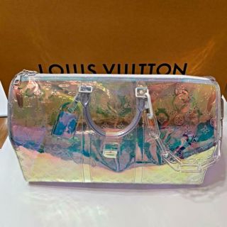 Louis Vuitton Virgil Abloh Keepall 50 Bag Hand Shoulder Prism Auth Rare 19ss