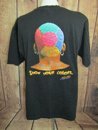 VTG Dennis Rodman Show Me Your Colors Mistic T - Shirt XL Double Sided 1990s 90s 2