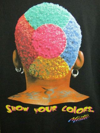 VTG Dennis Rodman Show Me Your Colors Mistic T - Shirt XL Double Sided 1990s 90s 3