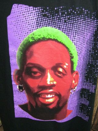 VTG Dennis Rodman Show Me Your Colors Mistic T - Shirt XL Double Sided 1990s 90s 4