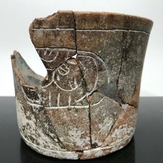 Ancient Pre - Colombian Artifact Fragment Art Pottery Bowl