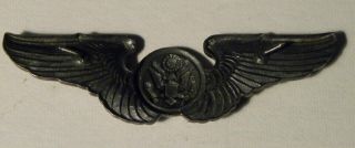 61906.  WWII US Army Air Force USAAF Sterling Silver Air Crew Wings Pin 3 