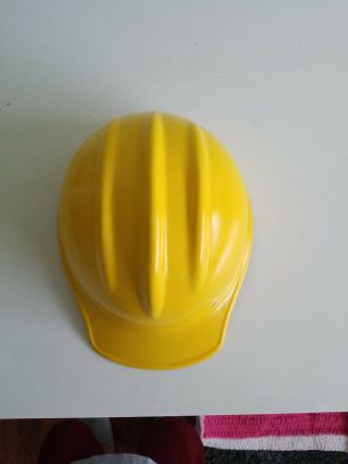 Vtg YELLOW BULLARD 502 FIBERGLASS Hard Boiled HARD HAT IRONWORKER 5