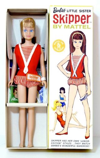 Mib Straight Leg Redhead Skipper1964 Barbie Japan Vintage Mattel