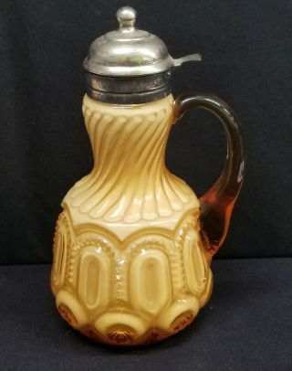 Moon And Star Glass Lg Wright Syrup Pitcher Sample Test Piece 1 Of 1 Rare